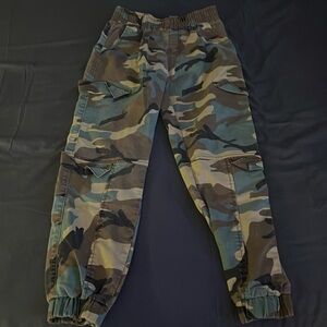 Camouflage patterned pants